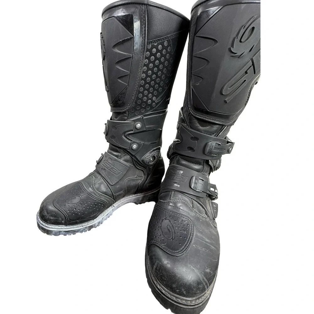Sidi Adventure Gore-Tex Boots Mens 7.5 Black Dual Sport Touring Italy